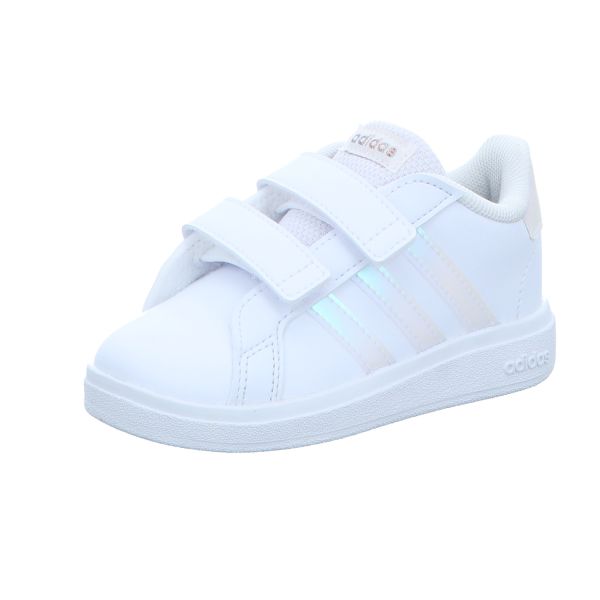 adidas Mädchen-Slipper-Kletter-Sneaker Grant Court 2.0 CF I Weiß