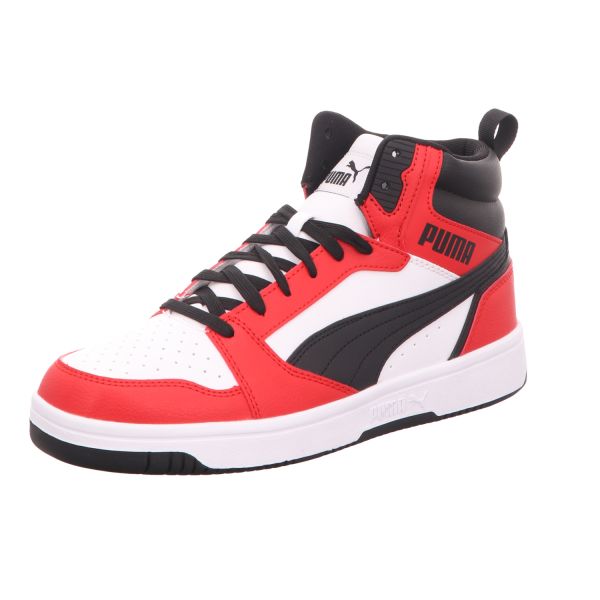 Puma Herren-High-Top-Sneaker Rebound v6 Rot-Weiß-Schwarz