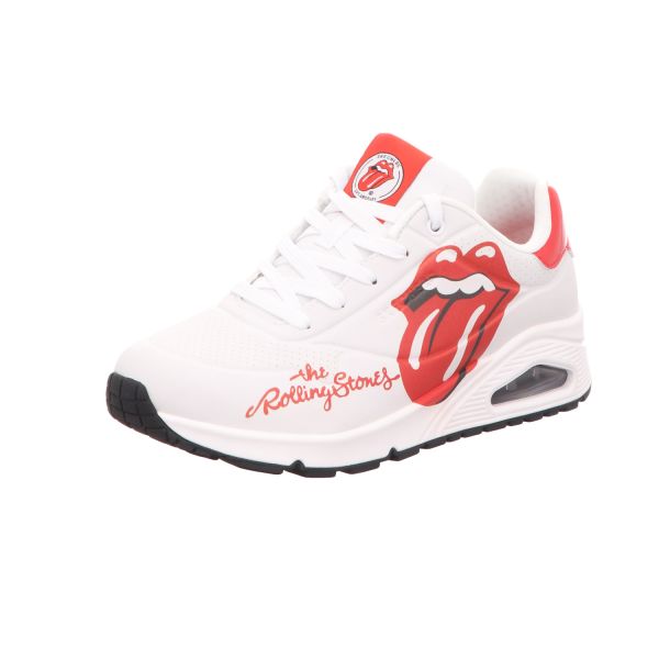 Skechers Damen-Sneaker Rolling Stones Uno Weiß-Rot