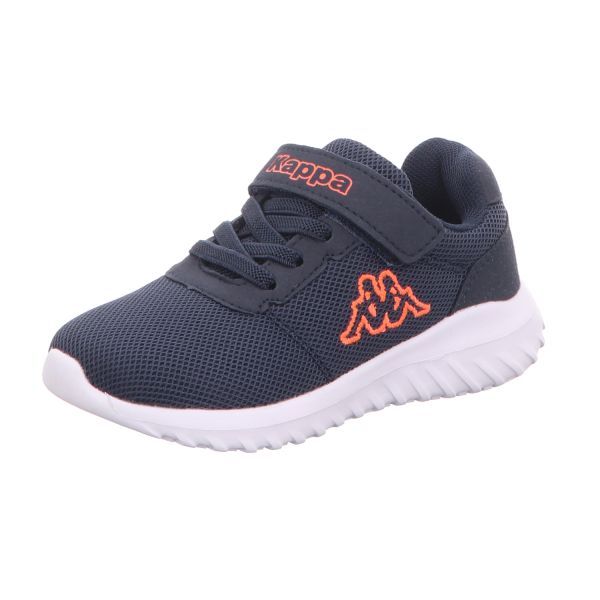 KAPPA Mädchen-Sneaker-Slipper-Klettschuh Blau-Weiß-Coral-Orange