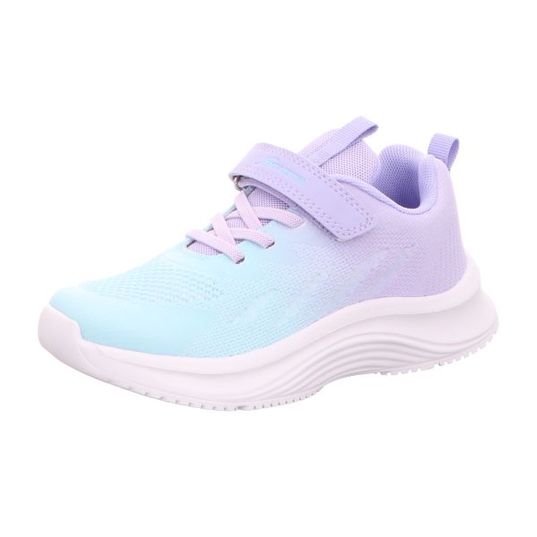 Sneakers Mädchen-Sneaker-Slipper-Klettschuh Blau-Lila-Weiß