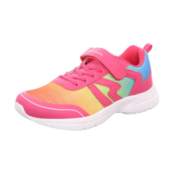 Sneakers Mädchen-Klett-Sportschuh Pink-Mehrfarbig