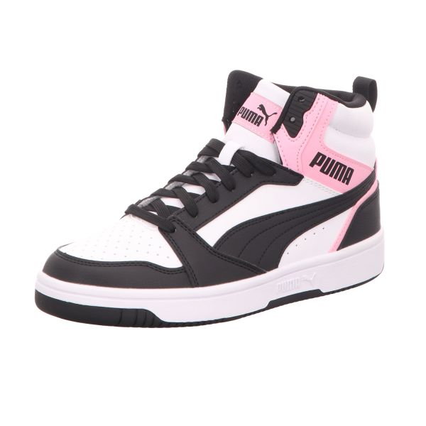 Puma Damen-High-Top-Sneaker Rebound v6 Schwarz-Weiß-Pink