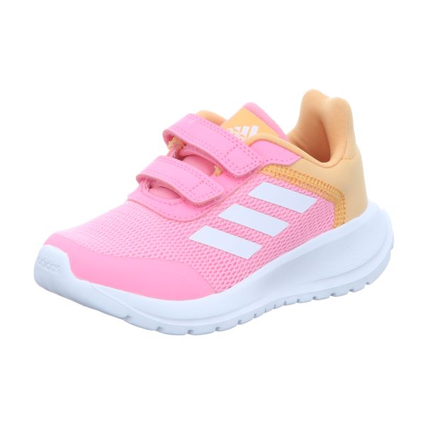 adidas Kinder-Mädchen-Sneaker-Slipper-Klettschuh Tensaur Run 2.0 CF K Pink-Orange-Weiß