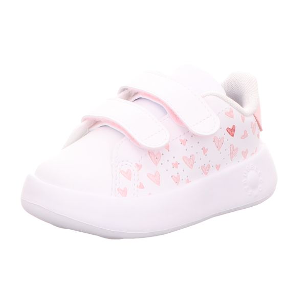 adidas Mädchen-Sneaker-Slipper-Klettschuh ADVANTAGE CF I Pink-Rosa-Weiß
