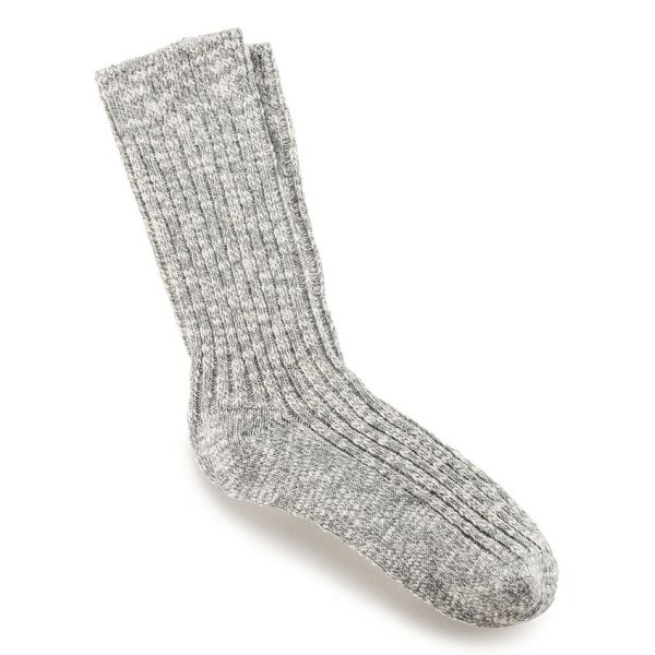 Birkenstock Baumwollstrümpfe Socken Cotton Slub Grau-Weiß
