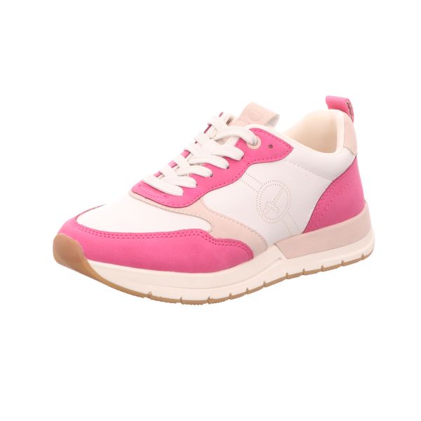 TAMARIS Damen-Sneaker Weiß-Fuchsia-Pink