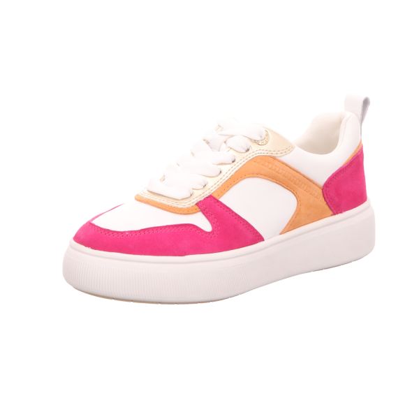 TAMARIS Damen-Sneaker Mehrfarbig-Weiß-Orange-Pink