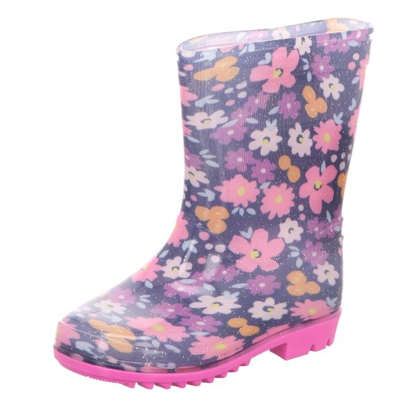 Sneakers Mädchen-Gummistiefel Blumen Pink