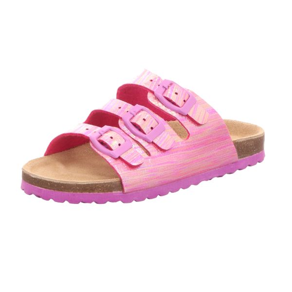 girlZ onlY Kinder-Mädchen-Pantolette mit Tieffußbett Fuchsia-Pink