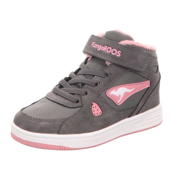 KangaROOS Kinder-Sneaker gefüttert Grau-Pink