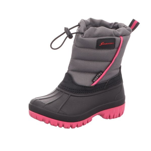 Sneakers Mädchen-Allwetterstiefel Grau-Pink