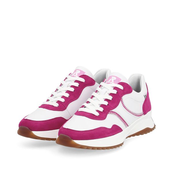 Rieker Evolution Damen-Sneaker Weiß-Fuchsia-Pink