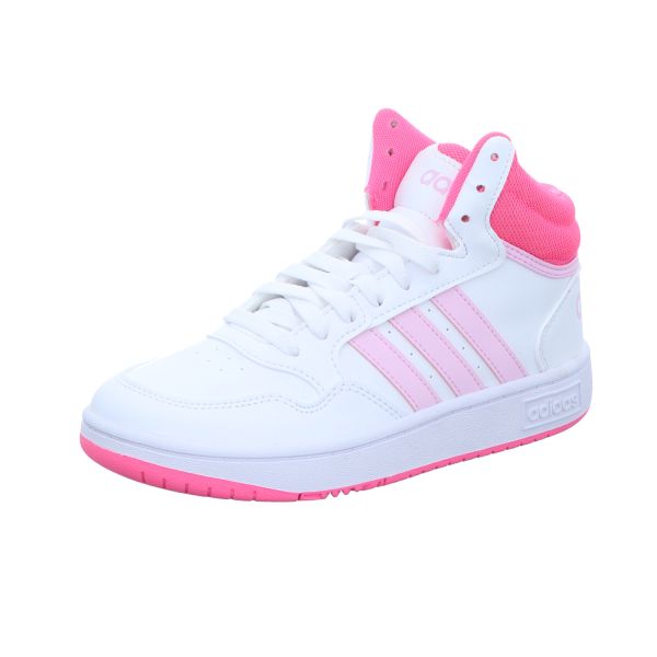 adidas Mädchen-High-Top-Sneaker Hoops Mid 3.0 K Weiß-Pink